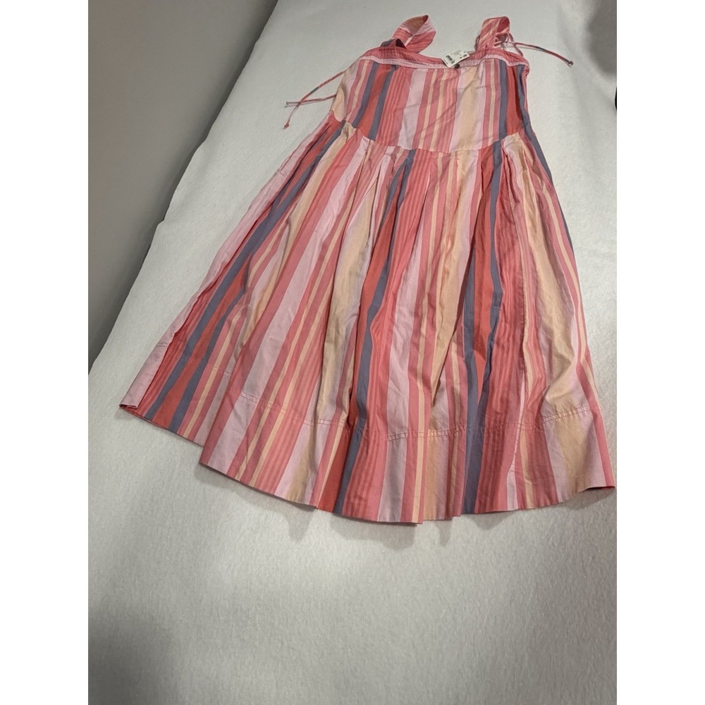 Free People NWT Woman's S Primavera Stripe Midi Dress Pink Coral & Blue NWT - Picture 4 of 11